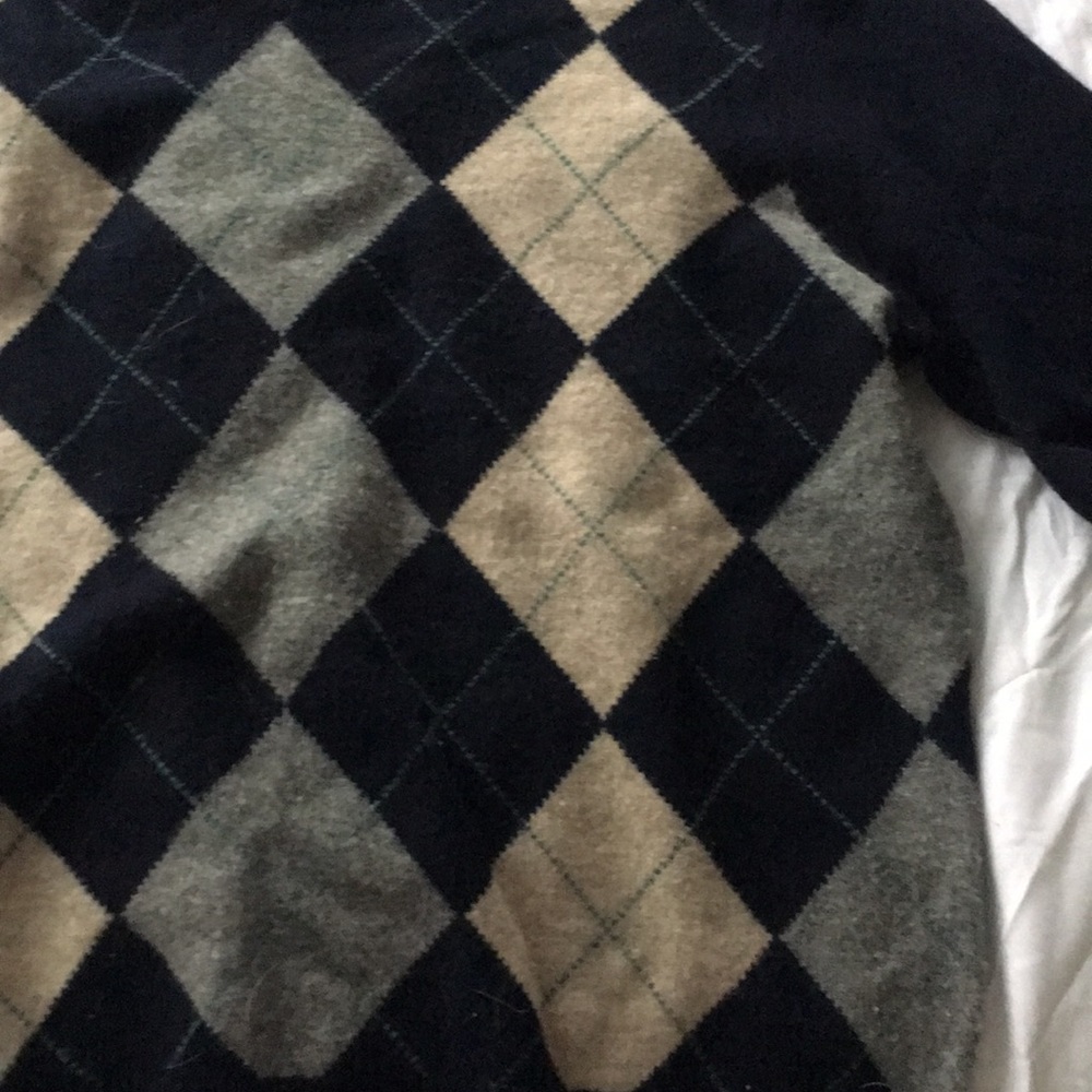 100% Lambs Wool J-Crew Argyle Sweater